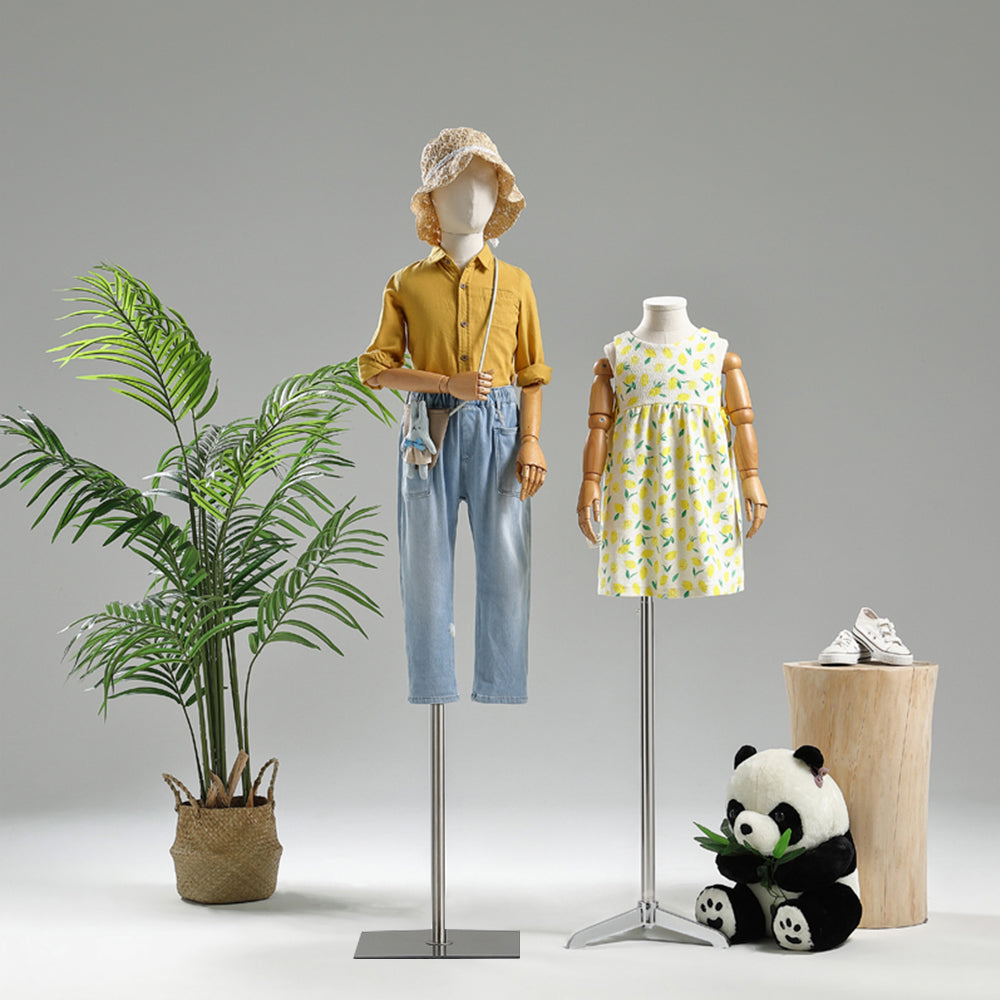 Children's Boutique Mannequin | Linen Fabric Kid Display Model 3-9Y