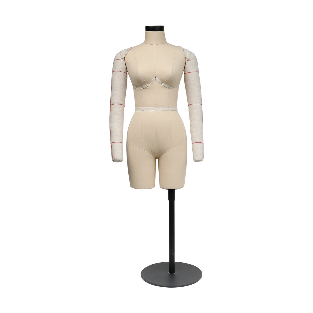 Half Scale Dress Form - Female Mini Sewing Mannequin with Soft Arms | Size 34B