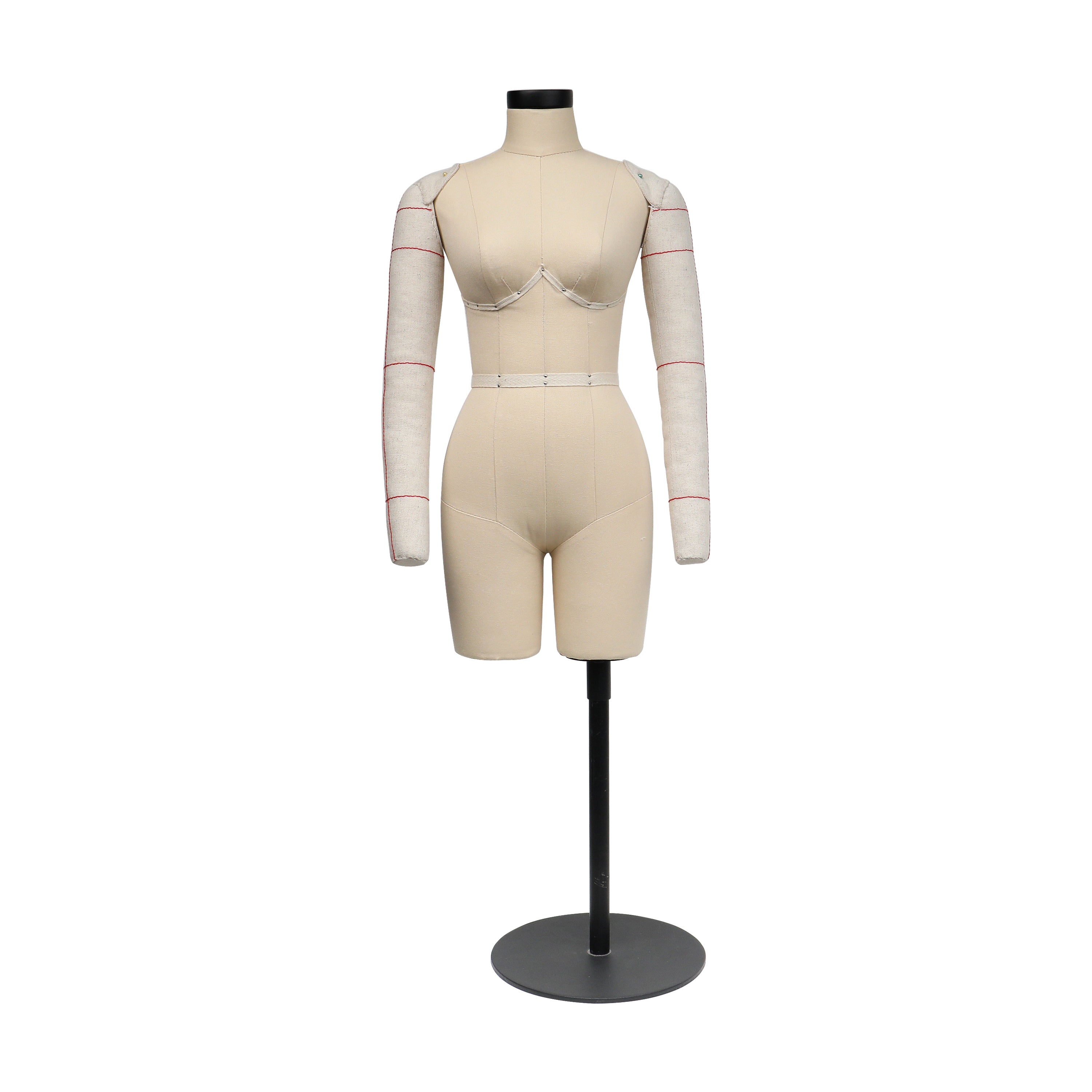 Half Scale Dress Form - Female Mini Sewing Mannequin with Soft Arms | Size 34B