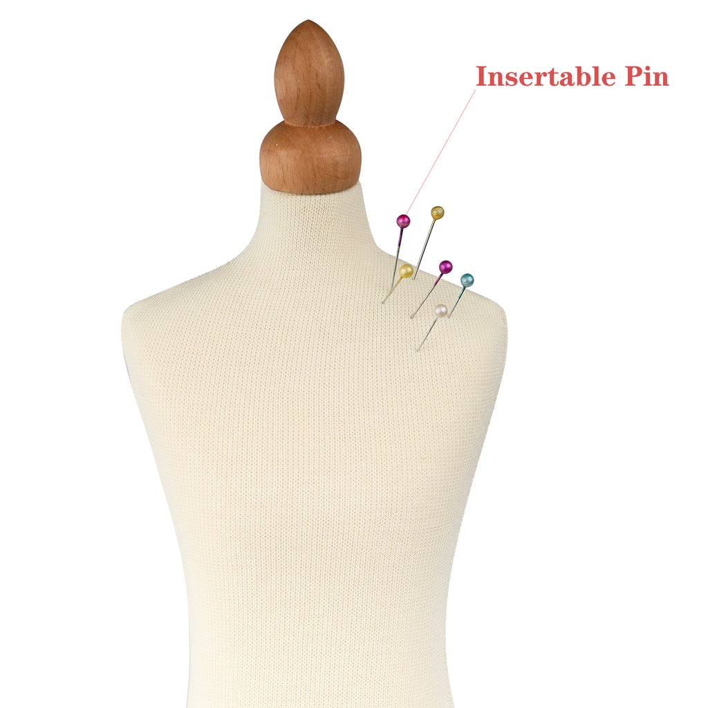 JELIMATE Half Scale Male Dress Form For Sewing,Pinnable 1/2 Or 1/3 Or 1/4