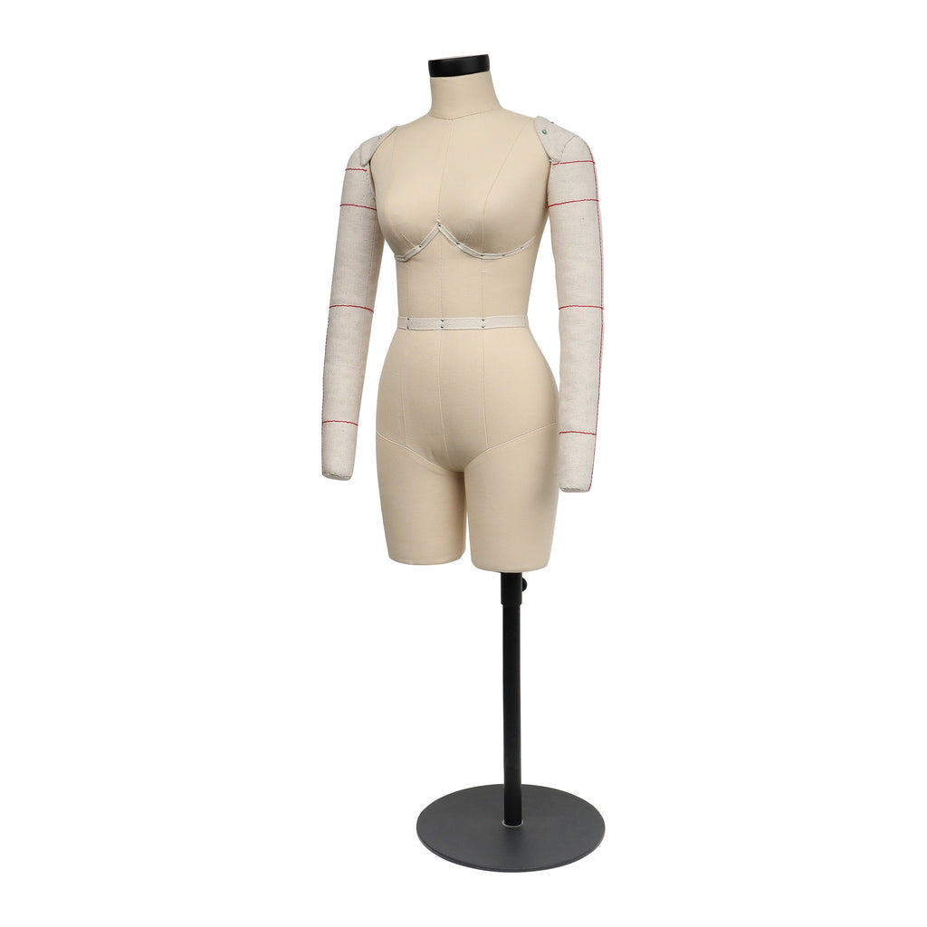Half Scale Dress Form - Female Mini Sewing Mannequin with Soft Arms | Size 34B