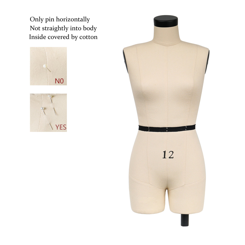 Half Scale Dress Form - Sewing Mannequins for Pattern Making, 1:2 Scale Dress (Size 12)