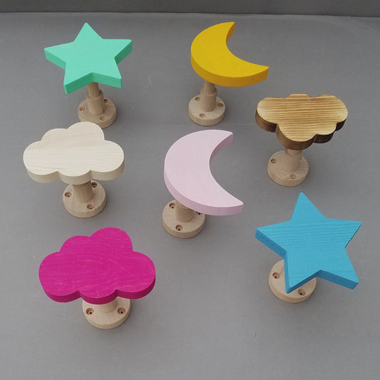 Jelimate Modern Clothing Rack Wall Mount,Minimalist Colorful Wooden Clothing Stand,Men Kid Women Clothes Storage Shelf,Hanging Clothes Rack Display Clothing Hanger